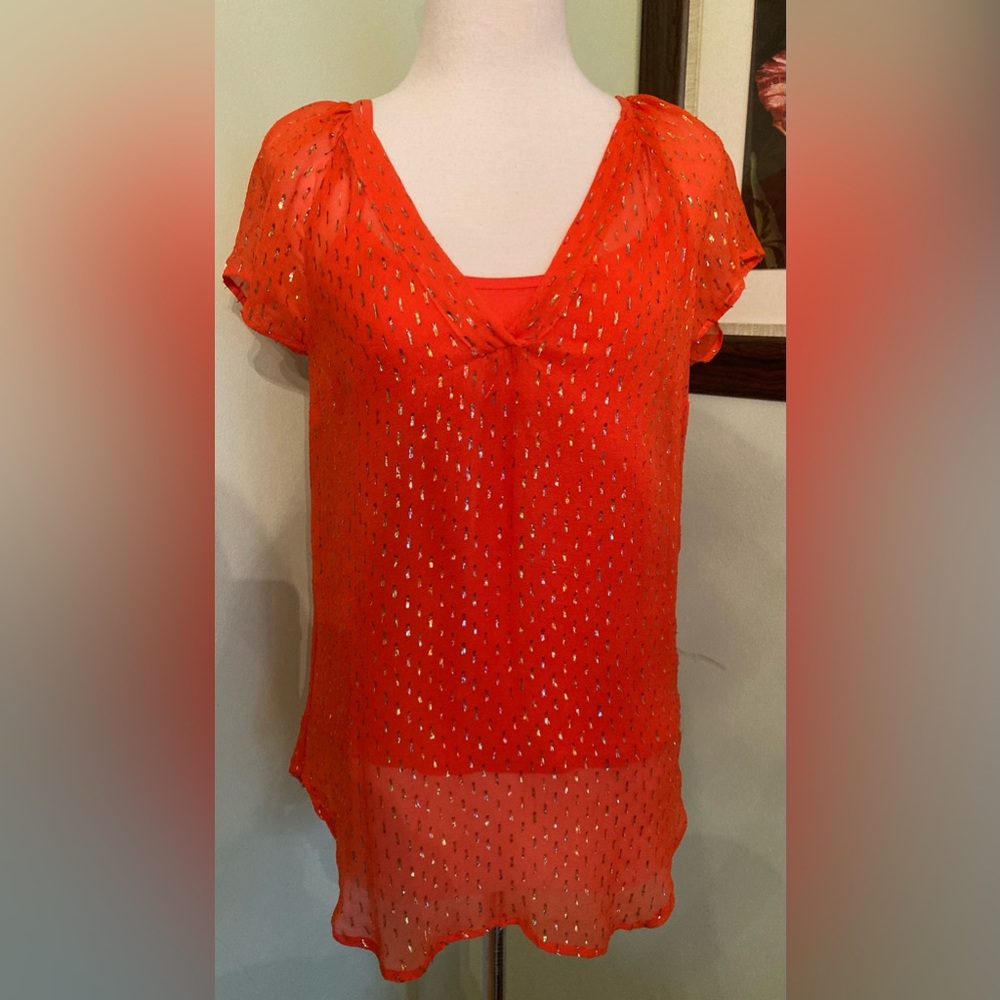 Ella Moss Sheer Top size S